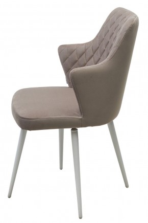 Стул HERMAN 360 град. ЛАТТЕ #25, велюр / белый каркас М-City в Ревде - revda.mebel24.online | фото 6