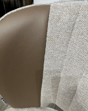 Стул HERMES WZ2042-02 светло-бежевый фактурный велюр/ HK017-31 серо-коричневый PU, М-City в Ревде - revda.mebel24.online | фото 2
