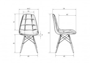 Стул обеденный DOBRIN BENNET, ножки светлый бук, чёрный в Ревде - revda.mebel24.online | фото 8