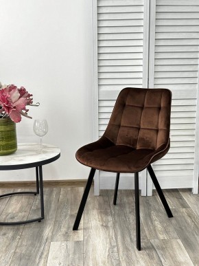 Стул ONION G062-10 шоколадный, велюр/ черный каркас М-City в Ревде - revda.mebel24.online | фото 3
