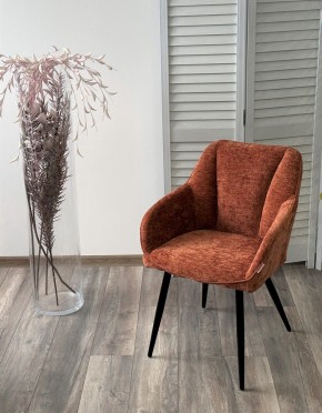 Стул REFLET 3018-09 терракотовый, шенилл / черный каркас, ®DISAUR в Ревде - revda.mebel24.online | фото 3