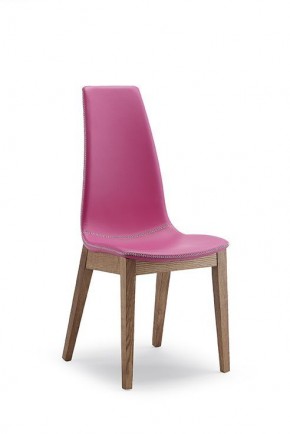 СТУЛ  SELLY, ASH WALNUT 167/ SOFT PIENO FIORE 275 FUSSIA с черн.строчкой в Ревде - revda.mebel24.online | фото