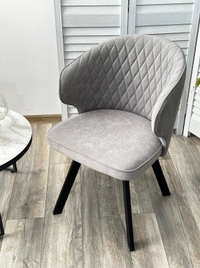 Стул SKAT 360 град. поворот. B22 Серый, велюр / черный каркас, М-City в Ревде - revda.mebel24.online | фото 3