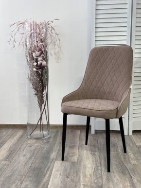 Стул ТУРИН, цвет B5 Капучино, велюр / черный каркас М-City в Ревде - revda.mebel24.online | фото 2