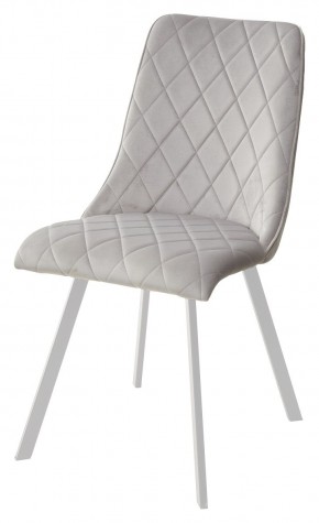 Стул TYCOON BLUVEL-03 LIGHT GREY / белый каркас М-City в Ревде - revda.mebel24.online | фото 1
