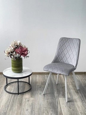 Стул TYCOON BLUVEL-03 LIGHT GREY / белый каркас М-City в Ревде - revda.mebel24.online | фото 2