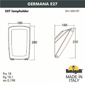 Светильник на штанге Fumagalli Germana 2N1.000.000.AYF1R в Ревде - revda.mebel24.online | фото 3