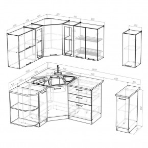 ТАТЬЯНА Кухонный гарнитур Оптима (1500*1800 мм) в Ревде - revda.mebel24.online | фото 2