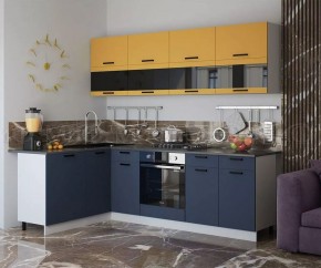 ТЕХНО Кухонный гарнитур угловой 2,4х1,6 м Компоновка №4 в Ревде - revda.mebel24.online | фото 3