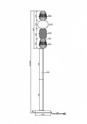 Торшер Maytoni Pattern MOD267FL-L32G3K в Ревде - revda.mebel24.online | фото 3