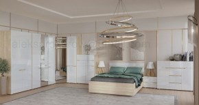 ТРИО Спальный гарнитур (модульный) сонома/белый в Ревде - revda.mebel24.online | фото