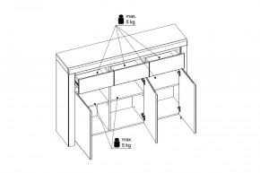 Тумба 3D3S, TAURUS, цвет белыйдуб вотан в Ревде - revda.mebel24.online | фото 1