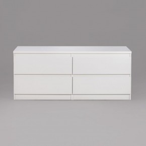 Тумба КАСТОР длинная с четырьмя ящиками, цвет белый в Ревде - revda.mebel24.online | фото 2