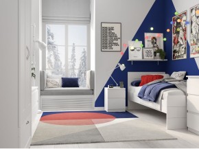 Тумба КАСТОР малая с двумя ящиками, цвет белый в Ревде - revda.mebel24.online | фото 3