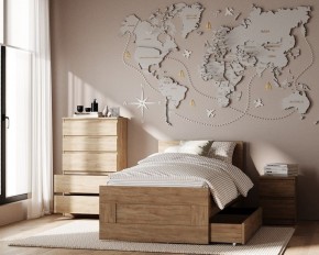 Тумба КАСТОР малая с двумя ящиками, цвет Дуб Сонома в Ревде - revda.mebel24.online | фото 3