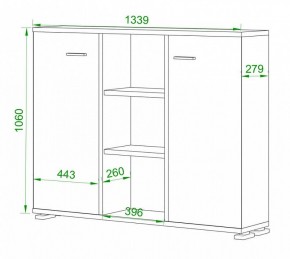 Тумба комбинированная Домино ПУ-60-3 в Ревде - revda.mebel24.online | фото 2