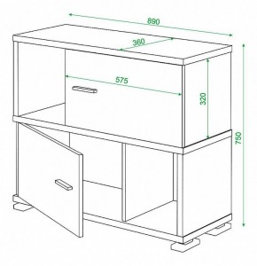 Тумба комбинированная Домино СБ-30/2 в Ревде - revda.mebel24.online | фото 3