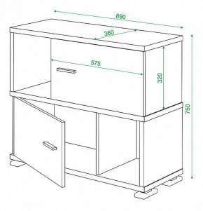 Тумба комбинированная Домино СБ-30/2 в Ревде - revda.mebel24.online | фото 3