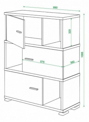 Тумба комбинированная Домино СБ-30/3 в Ревде - revda.mebel24.online | фото 3