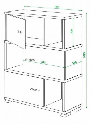 Тумба комбинированная Домино СБ-30/3 в Ревде - revda.mebel24.online | фото 3
