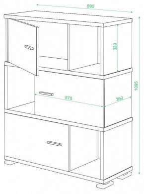 Тумба комбинированная Домино СБ-30/3 в Ревде - revda.mebel24.online | фото 3