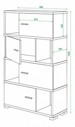 Тумба комбинированная Домино СБ-30/4 в Ревде - revda.mebel24.online | фото 3
