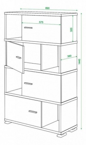 Тумба комбинированная Домино СБ-30/4 в Ревде - revda.mebel24.online | фото 3