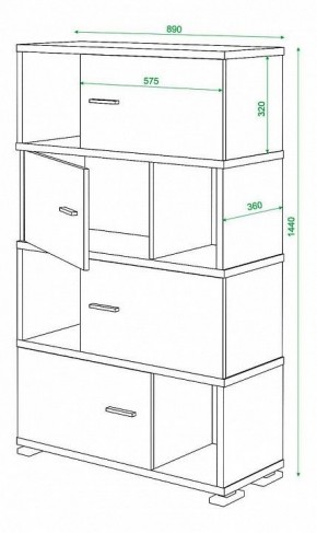 Тумба комбинированная Домино СБ-30/4 в Ревде - revda.mebel24.online | фото 2
