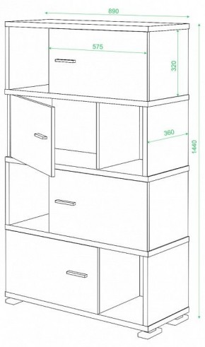 Тумба комбинированная Домино СБ-30/4 в Ревде - revda.mebel24.online | фото 2