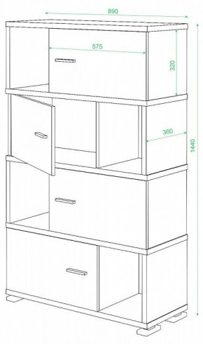 Тумба комбинированная СБ-30/4 в Ревде - revda.mebel24.online | фото 2