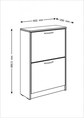 Тумба ОРИОН с двумя полками для обуви, цвет Дуб Сонома в Ревде - revda.mebel24.online | фото 3