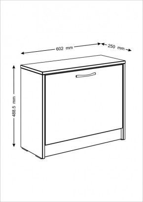 Тумба ОРИОН с одной полкой для обуви, цвет Дуб Венге в Ревде - revda.mebel24.online | фото 2