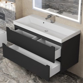 Тумба под раковину Uperwood Tanos 100 см, подвесная, черная матовая в Ревде - revda.mebel24.online | фото 10