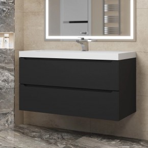 Тумба под раковину Uperwood Tanos 100 см, подвесная, черная матовая в Ревде - revda.mebel24.online | фото 8