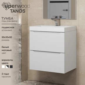 Тумба под раковину Uperwood Tanos 50 см, подвесная, белая матовая в Ревде - revda.mebel24.online | фото 6