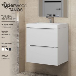Тумба под раковину Uperwood Tanos 80 см, подвесная, белая матовая в Ревде - revda.mebel24.online | фото 5