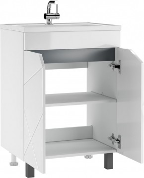 Тумба под умывальник "Absolute 60" Vector без ящика Домино (DV6603T) в Ревде - revda.mebel24.online | фото 3