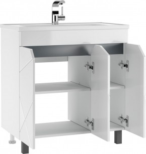 Тумба под умывальник "Absolute 80" Vector без ящика Домино (DV6604T) в Ревде - revda.mebel24.online | фото 3