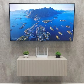 Тумба подвесная под ТВ LINES MTV3-MA 900 Бежевый (Леда-М 10.1.5) в Ревде - revda.mebel24.online | фото 3