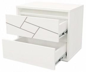 АДЕЛИНА Тумба прикроватная (белый рамух) в Ревде - revda.mebel24.online | фото 2