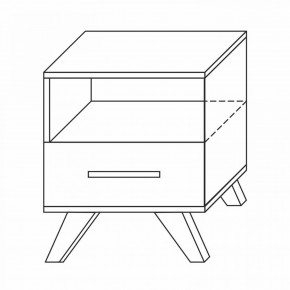 Тумба прикроватная Вега Скандинавия в Ревде - revda.mebel24.online | фото 1