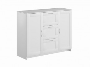 Тумба СИРИУС двухдверная с тремя ящиками, цвет белый в Ревде - revda.mebel24.online | фото