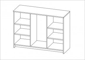 Тумба СИРИУС двухдверная с тремя ящиками, цвет белый в Ревде - revda.mebel24.online | фото 3