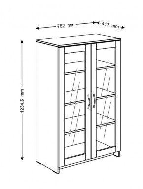 Тумба СИРИУС с двумя стеклянными дверьми, цвет белый в Ревде - revda.mebel24.online | фото 6