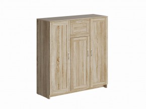 Тумба СИРИУС трехдверная с одним ящиком, цвет Дуб Сонома в Ревде - revda.mebel24.online | фото