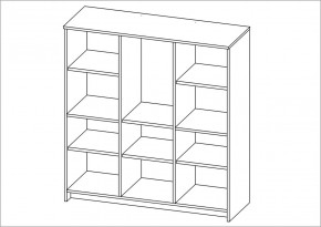 Тумба СИРИУС трехдверная с одним ящиком, цвет Дуб Венге в Ревде - revda.mebel24.online | фото 2