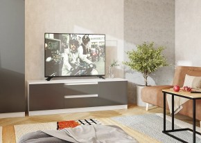 Тумба ТВ большая Парус (Белый/Графит) в Ревде - revda.mebel24.online | фото 2