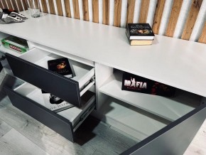 Тумба ТВ большая Парус (Белый/Графит) в Ревде - revda.mebel24.online | фото 3
