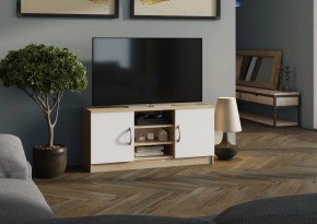 Тумба ТВ Лофт (Дуб Сонома/Белый) в Ревде - revda.mebel24.online | фото 1