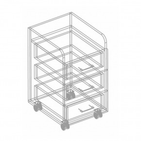 Тумба выкатная с 3 ящиками (Пикар) в Ревде - revda.mebel24.online | фото 2
